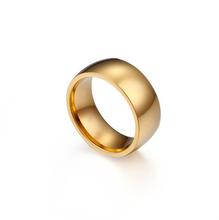 8 мм золотые обручальные кольца из нержавеющей стали, блестящее кольцо для женщин и мужчин, ювелирные изделия, обручальное кольцо, США, размер 6-9 # 2024 - купить недорого