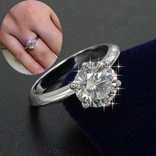Chucong anel de prata esterlina 100% real, charmoso 925 pol. aaaaa zircônio aliança de casamento para mulheres homens 2024 - compre barato