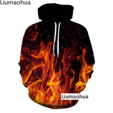 2018 winter men's sweatshirt 3D hoodie print flame fun hooded pullover shirt Harajuku men and women shirt s-5xl 2024 - buy cheap