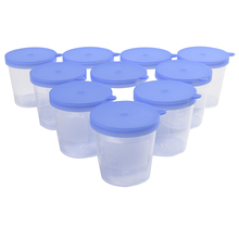 10 PCS Plastic Cup 40ML Urine Container Specimen Cup Sample Bottle Vol Molded Graduation ML And Oz PP EO Sterile Blue Cap 2024 - buy cheap