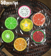 50 pcs/lot Fashion Drinks Holder Mat Tableware Placemat Fruit Coaster Colorful Silicone Cup Drinks Holder Mat Tableware Placemat 2024 - buy cheap