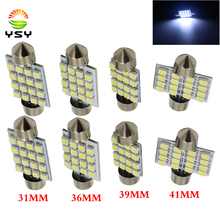 YSY 300x White 31mm 36mm 39mm 41mm C5W 1210 16SMD Festoon Dome Car Led Panel Reading Lamp Wedge bulbs Auto Roof Light  DC 12V 2024 - buy cheap