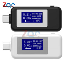USB-тестер Type-C, цифровой вольтметр постоянного тока, стандартный измеритель напряжения и тока, амперметр, детектор, Type C, индикатор заряда внешнего аккумулятора USB C 2024 - купить недорого