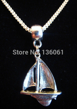 Vintage Silver SAIL BOAT Necklaces Charm Statement Collar Choker Box Chain Necklaces Pendants DIY New  Fashion Jewelry Men Gift 2024 - buy cheap