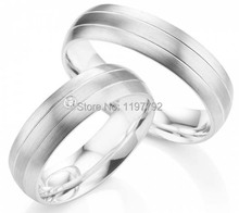 silver color  titanium couples rings  set for engagement wedding anniversary 2024 - buy cheap