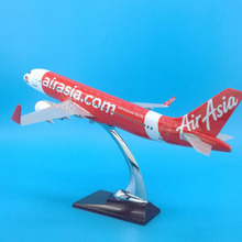 1/200 37CM Bright Red Malaysia Airbus A320-200 Model Air Asia Airline with Base Alloy Resin Aircraft Plane Decoration Collection 2024 - buy cheap
