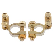 Mayitr 1 Pair 35mm Positive 34mm Negative Car Battery Terminal Gold Plated Universal Auto Metal Battery Terminals 2024 - buy cheap