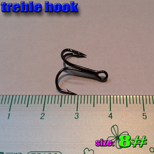 2018NEW  fishing treble hooks size:8#  barbed hook fishing quantily 500pcs high carbon steel hooks 2024 - buy cheap