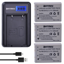 Batmax 3Pcs EN-EL5 EN EL5 ENEL5 Battery +LCD USB Charger for NIKON Coolpix P530 P520 P510 P100 P500 P5100 P5000 P6000 P90 P80 2024 - buy cheap