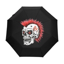 Cool Skull With Red Hair Printed Umbrella Three Folding Automatic Umbrella For Business Men Women Cars Male Rain Umbrellas 2024 - buy cheap