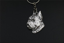 New Fashion Boxer dog Keychain jewelry Popular dog Key Chain Key Ring 2024 - buy cheap