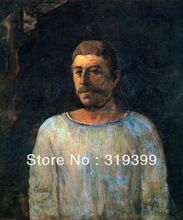 Paul Gauguin  Portrait Oil Painting Reproduction on Linen canvas,Self-portrait ,pres du Golgotha,Free DHL Ship,Museum Quality 2024 - buy cheap
