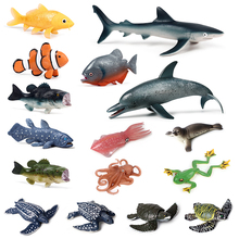 21 стиль экшн и игрушки фигурка морской океан мир животные Морская жизнь Акула Дельфин рыбка Коллекционная модель кукла для детей подарок 2022 - купить недорого