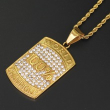 Stainless Steel Crystal Jewelry Pendant Necklace Hip Hop Jewelry for men SN183 2024 - buy cheap