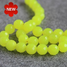 Hot New For Necklace&Bracelet 12mm Lemon Malay Chalcedony Beads Faceted Loose Bead Round DIY Beads Stone 15inch Jewelry Making 2024 - buy cheap