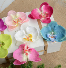 Искусственные цветы орхидеи 11 см Искусственный фаленопсис; бабочки; орхидеи для свадебной вечеринки Цветочные Декоративные цветы 2024 - купить недорого