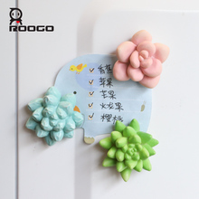 Roogo Succulent Plant Pattern Fridge Magnet Souvenir Resin Craft Refrigerator Magnetic Message Sticker Home Decoration 2024 - buy cheap