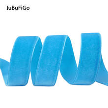 [IuBuFiGo]  2" 50mm Plain Solid Velvet Ribbon Handmade Ribbonsb DIY hairbow accessories 20yard Each roll Free shipping 2024 - buy cheap