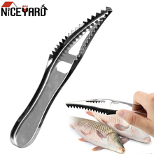 NICEYARD-raspador de resina de acero inoxidable, cepillo cepillador de escamas de pescado, cuchillo de pescado y mariscos, herramienta de limpieza, accesorios de cocina 2024 - compra barato
