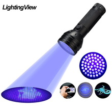 Lightingview-linterna UV, luz negra, 51 LED, 395 nM, Detector de luz ultravioleta para orina de perro, manchas de mascotas y insectos de cama 2024 - compra barato