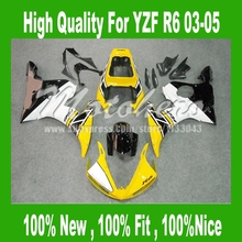 7GIFTS + Yellow white Black fairings for Yamaha YZF R6 03 04 05 YZF-R6 03-05 YZF 600 R6 2003 2004 2005 fairing kits #55THH 2024 - buy cheap