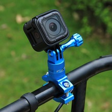 Крепление адаптера для GoPro Hero5/6 вращение на 360 градусов крепление на руль из алюминия + Винт для GoPro HERO4 2024 - купить недорого