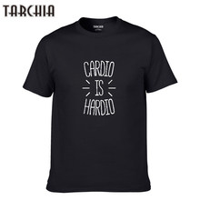 TARCHIA 2021 Mens T Shirt Plus New Casual Tshirt T-Shirts Fit Crew Neck T-shirt Boy Short Sleeve Cardio Is Hardio Shirt Tee Tops 2024 - buy cheap