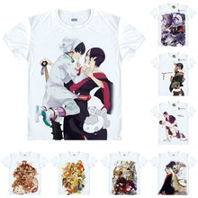 Camiseta motivs para cosplay de hozuki, camiseta de manga curta com estampa de anime, hozuki, hakutaku 2024 - compre barato