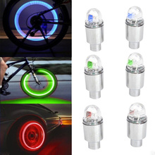 Велосипедный светодиодный лампы-вспышки Светлячок эффект шинного клапана Кепки светильник велосипедного колеса шины клапан шины Лампа фара для велосипеда, аксессуары 2024 - купить недорого