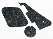 KAISH Black Pearl Pickguard LP & Back Placa Interruptor Cavidade Covers para LP 2024 - compre barato