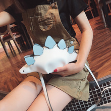 Creative Chameleon Cartoon Handbags 3D Animal Funny Dinosaur Messenger Bag Panelled Shoulder Crossbody Bags Girl stegosaurus 2024 - buy cheap