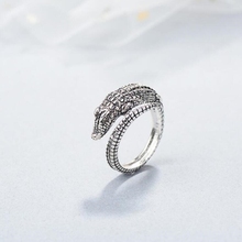 Sole Memory Fashion Animal Crocodile Personality Wild Temperament 925 Sterling Silver Female Resizable Opening Rings SRI284 2024 - buy cheap