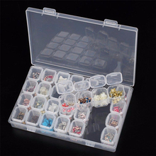 28 slots caixa de armazenamento de plástico ajustável caixa de armazenamento para jóias diamante bordado artesanato grânulo pílula ferramenta de armazenamento 2024 - compre barato