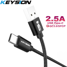 Keysion cabo usb tipo-c, cabo usb, carregamento rápido, para xiaomi redmi note 7, mi9, para samsung s9, USB-C cabo de carga de celular 2024 - compre barato