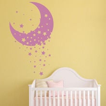 Lua & estrela adesivos de parede vinil decorativo berçário decalque da parede das crianças decoração para casa novas chegadas papel removível mural sa334 2024 - compre barato