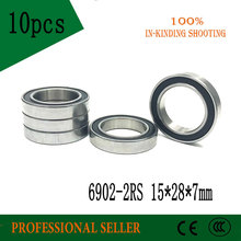 10PCS 6902-2RS Bearing ABEC-1 15x28x7 mm Metric Thin Section 6902 2RS Ball Bearings 6902RS 61902 RS 2024 - buy cheap