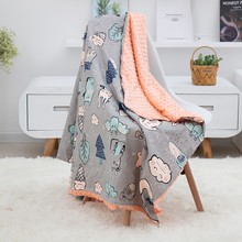 Polar Dot Cotton Baby Blanket Newborn Baby Swaddle Wrap Envelope Bebe Wrap Newborn Baby Bedding Blanket Kids Cartoon Blanket 2024 - buy cheap