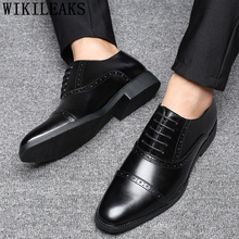Italian Shoes Men Business Formal Shoes Men Leather Party Office Brogue Shoes Men Zapatos Oxford Hombre Sapato Masculino Social 2024 - buy cheap