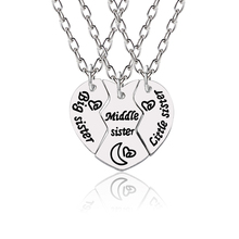 3 pieces / set of sister necklace stitching heart-shaped pendant fashion women 2019 latest jewelry Direct sales 2024 - buy cheap