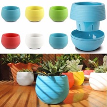 7x6.5cm Cute Round Home Garden Office Decor Planter Plastic Plant Flower Pots 2024 - buy cheap