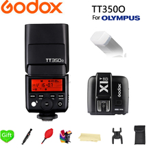 Godox TT350O Миниатюрная лампа-вспышка ttl HSS 1/8000 S GN36 камера вспышка карманные фонари TT350-O + X1T-O триггер для Olympus + подарочный комплект 2024 - купить недорого