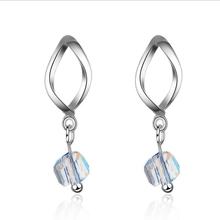 Everoyal Latest Female 925 Sterling Silver Earrings For Women Jewelry Top Quality Crystal Square Stud Earrings Girls Accessories 2024 - buy cheap