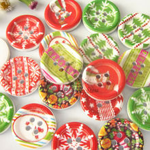 Botones de Navidad, 72 Uds., 4 agujeros, 18mm, serie mixta de Navidad, botones de madera para costura, álbum de manualidades, accesorios 2024 - compra barato
