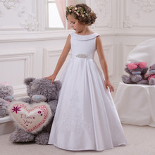 White/Ivory First  Flower Girl Dresses Girls Water-soluble Lace Infant Toddler Pageant Communion Dresses For Weddings and Party 2024 - buy cheap