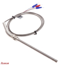 RTD PT100 Temperature Sensor Thread M8 Cable 1M Thermocouple Probe 100mm 3 wires 2024 - buy cheap