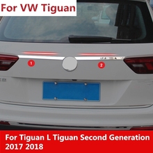 Para Volkswagen Tiguan Segunda Geração 2017 2018 Traseiro Tronco Hatch Tailgate Guarnição Maçaneta Da Porta Traseira Da Tampa Superior Moldagem Decore 2024 - compre barato