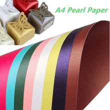Papel de perlas A4 de 250G, envoltorio de regalo, Origami, brillante, para manualidades, fabricación de tarjetas, cartón, papel Kraft grueso 2024 - compra barato