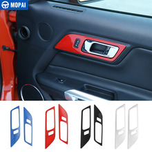 MOPAI Interior Mouldings for Ford Mustang Car Door Handle Bowl Decoration Cover Stickers for Ford Mustang 2015+ Car Accessories 2024 - buy cheap
