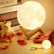 Luz de luna LED 3D de doble Color para mesa de escritorio, lámpara de pared con luz de Noche de Luna, curación, relajante, Y7 2024 - compra barato