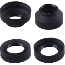 3 stage Foldable rubber lens hood camera lens hood  49/52/55/58/62/67/72/77mm for canon nikon sony 550d 600d 700d d5100 d3200 d3 2024 - buy cheap